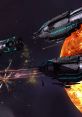 Starship battle scene in Star Trek Armada with vibrant planet backdrop, showcasing intense space combat and epic explosions.