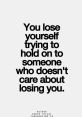 You Lose The first that rings out is a challenge, a taunt to test your resolve. "Do you wanna lose?" it asks, with a hint