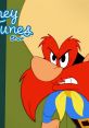 Yosemite Sam angrily reacts in a scene from the "Looney Tunes" show, embodying classic cartoon humor.