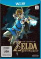 Cover art for "The Legend of Zelda: Breath of the Wild" featuring Link wielding a bow and arrow on Wii U.