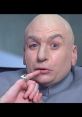 Dr. Evil character making a mischievous expression, perfect for prank call humor and iconic movie moments.