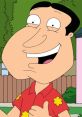 Quagmire from Family Guy smiling in a colorful shirt, embodying his quirky personality and humorous charm.