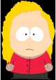 Character from South Park with blonde hair and red shirt, representing a unique style and personality in the series.