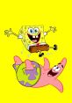 Spongebob Patrick Spongebob's high pitched voice rang out through the room as he exclaimed one of his signature funny words.