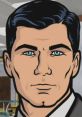 Stylish illustration of a confident character with blue eyes and a sleek hairstyle, embodying the spirit of "Archer.