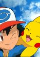 Ash and Pikachu share a joyful moment against a bright sky, showcasing their iconic friendship in the Pokémon series.