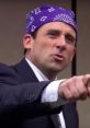 Prison Mike, wearing a purple bandana, passionately gestures while delivering a humorous rant about life in prison.