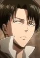 Levi Ackerman with a serious expression, showcasing his iconic haircut and distinctive military uniform.