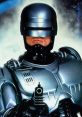 RoboCop in iconic silver armor, holding a gun, embodying law enforcement in a futuristic, cyberpunk setting.