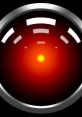 Iconic red eye of HAL 9000, the intelligent computer from "2001: A Space Odyssey," symbolizing artificial intelligence and control.