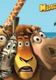 Exciting scene from Madagascar movie featuring characters Alex the lion and friends in a humorous expression of surprise.