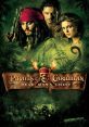 Pirates of the Caribbean: Dead Man's Chest movie poster featuring Jack Sparrow, Will Turner, and Elizabeth Swann amidst pirate adventures.