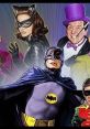 Classic Batman TV Show characters, including Batman, Catwoman, and The Penguin, in vibrant retro style.