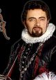 Rowan Atkinson as Edmund Blackadder in iconic 16th-century attire from the classic Blackadder TV show.