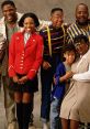 Cast of "Family Matters" smiling together, showcasing memorable characters from the iconic 90s sitcom about family life.