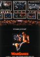 WarGames movie poster featuring computer screens displaying missile warnings and a young man engaged in a tense game.