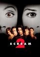 Scream 2 poster featuring a thrilling cast, iconic horror imagery, and intense facial expressions that evoke suspense.