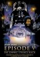 Darth Vader looms over iconic scenes from Star Wars: Episode V, featuring the Millennium Falcon and TIE fighters in space.