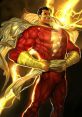 Captain Marvel, also known as Shazam, showcasing his iconic red suit and lightning powers, exuding strength and heroism.