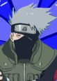 Kakashi Hatake, a popular anime character, stands confidently with his signature spiky hair and ninja attire.