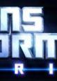 Transformers: Prime logo featuring bold, metallic lettering and a dynamic blue glow, representing the hit animated series.