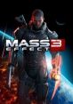 Commander Shepard in N7 armor, wielding a weapon in a cosmic backdrop, representing the epic adventure of Mass Effect 3.