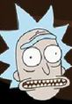 Shocked Rick from Rick and Morty Season 1 with spiky blue hair and wide eyes, showcasing his iconic expression.