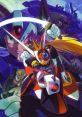 Zero and X from Mega Man X7, with intense action and iconic robot enemies in a vibrant, dynamic scene.