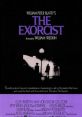 Promotional poster for 'The Exorcist' featuring iconic silhouette and tagline about a girl's haunting and the exorcist's mission.