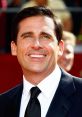 Steve Carell smiling at a red carpet event, showcasing his classic suit and charismatic demeanor. Hollywood star.