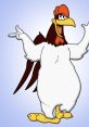 Foghorn Leghorn proudly poses with a mischievous grin, showcasing his colorful feathers and playful personality.