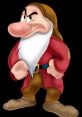 Grumpy Dwarf character with a furrowed brow, crossed arms, and an expressive scowl in a red outfit and brown shoes.