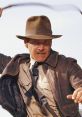 Indiana Jones wielding his iconic whip, showcasing his adventurous spirit and heroic demeanor in a thrilling scene.