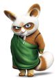 Master Shifu, the wise kung fu master, wearing a green robe, known for teaching Po in the Kung Fu Panda series.