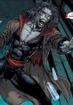 Morbius, the Living Vampire, lunges menacingly, showcasing razor-sharp fangs and a dramatic, dark outfit.