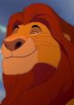 Mufasa smiling majestically, showcasing his iconic mane and wise expression from Disney's The Lion King.