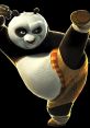 Kung Fu Panda Po strikes a dynamic martial arts pose, showcasing his strength and agility with a confident expression.