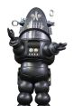 Robby the Robot showcases a classic retro design, featuring detailed features and futuristic elements from sci-fi history.