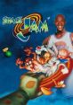 Space Jam poster featuring Michael Jordan with Looney Tunes characters, showcasing a blend of basketball and animation.