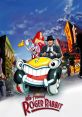 Roger Rabbit and Jessica Rabbit ride in a colorful car, capturing the whimsical spirit of "Who Framed Roger Rabbit.