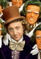 Willy Wonka surrounded by Oompa-Loompas, showcasing the whimsical characters from "Willy Wonka & the Chocolate Factory.