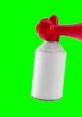 Bright green background with a red air horn, popular in MLG memes and gaming culture for sound effects.