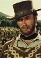 Clint Eastwood as Blondie in "The Good, the Bad and the Ugly", showcasing iconic Western style and rugged charm.