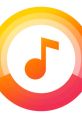 Colorful music note icon with a gradient circle, representing audio features and notifications for music applications.