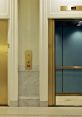 Elevator doors in a stylish interior, featuring a call button and illuminated floor indicator for easy access.