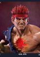 Dynamic Evil Ryu statue with fierce expression, red eyes, and iconic scar, showcasing power and intensity in design.