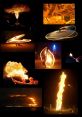 Dynamic fire performances showcasing spinning flames, fire juggling, and vibrant fire displays in dramatic settings.