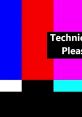 Screen displaying 'Technical Difficulties' message with colorful static background, indicating a broadcast interruption.