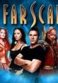 Farscape cast featuring Aeryn Sun, John Crichton, and other iconic characters in a sci-fi adventure setting.