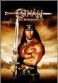 Conan the Barbarian wielding a sword, showcasing strength and heroic spirit in a dramatic desert landscape.